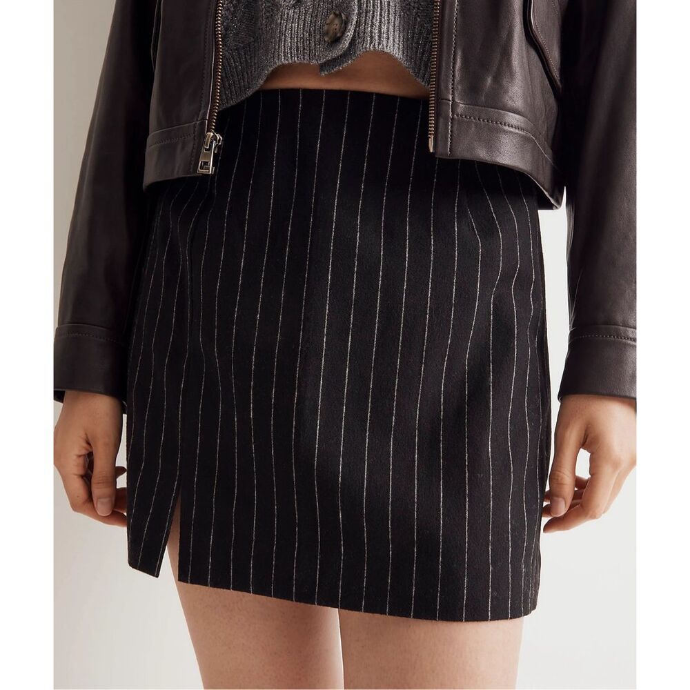 $98 Madewell Wool-Blend Mini Skirt size 6 m7